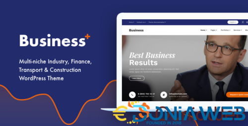 More information about "Business Plus - Multi-niche Industry, Finance, Transport & Construction WordPress Theme"