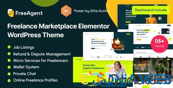 FreeAgent - Freelance Marketplace Elementor WordPress Theme