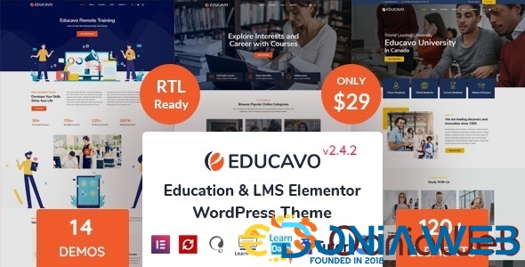 Educavo - Online Courses & Education WordPress Theme