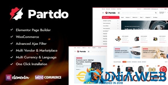 Partdo - Auto Parts and Tools Shop WooCommerce Theme