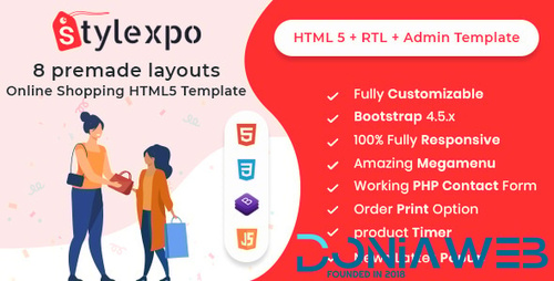 More information about "Stylexpo - Responsive Multipurpose E-Commerce HTML5 + RTL + Admin Template"