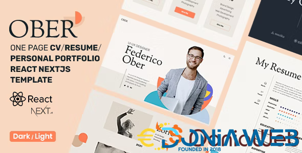 OBER - CV Resume React NextJS Template