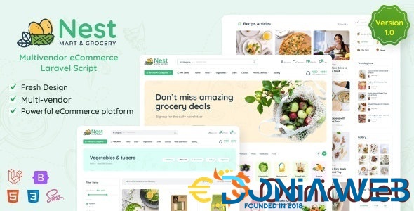 Nest - Multivendor Organic & Grocery Laravel eCommerce