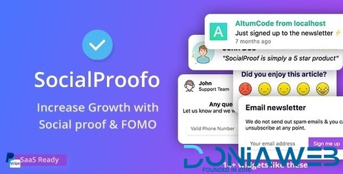 More information about "SocialProofo v1.7.3 - 14+ Social Proof & FOMO Notifications for Growth (SaaS Platform)"