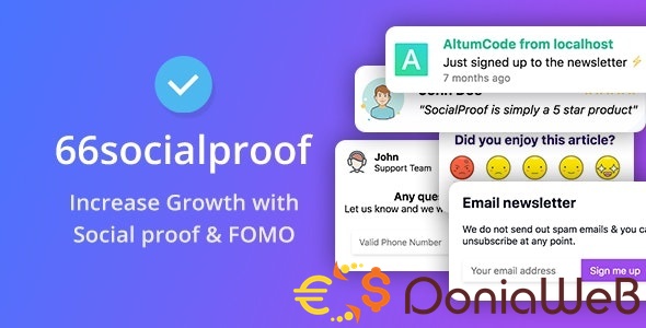 66socialproof - Social Proof & FOMO Widgets Notifications (SAAS) [Extended License]