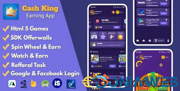 Cash King: Android Earning App with Admin Panel