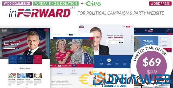 inForward - Political Campaign and Party WordPress Theme