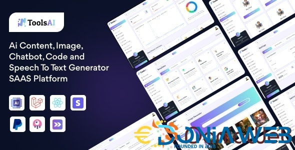 ToolsAi - Ai Content, Image, Chatbot, Code and Speech To Text Generator SAAS Platform