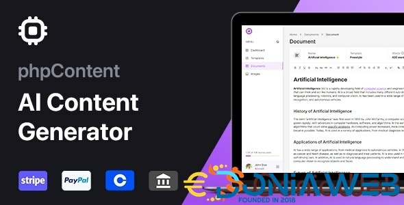 phpContent - AI Content Generator Platform (SaaS)