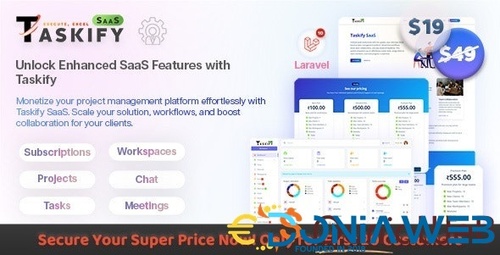 More information about "Taskify SaaS - Project Management System in Laravel"