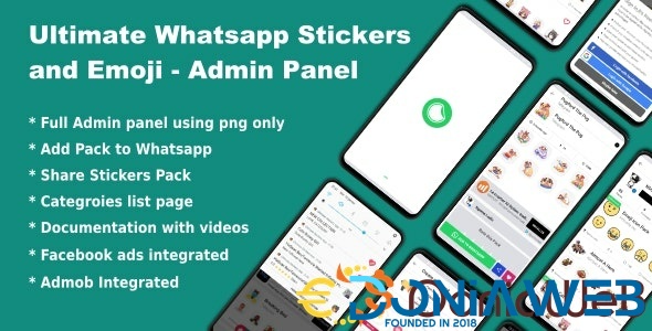 Whatsapp Telegram Signal Stickers and Animated Stickers - Admin Panel