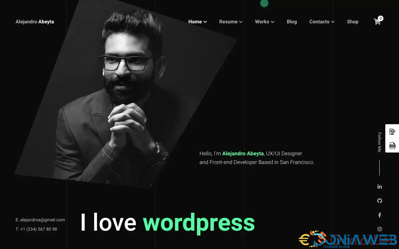 Cvio - Personal Portfolio WordPress Theme, WP Themes