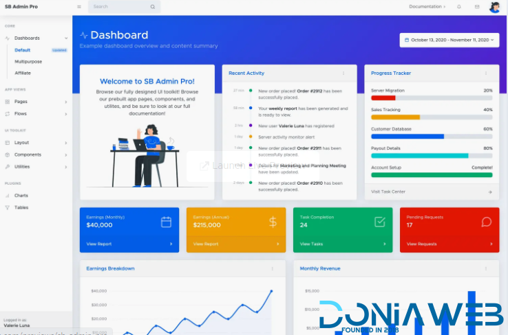 SB Admin Pro A premium Bootstrap admin theme