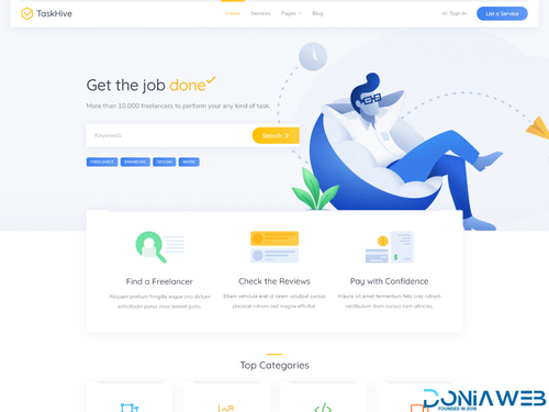 More information about "TaskHive - Freelance Marketplace WordPress Theme"