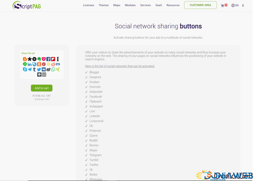 More information about "Module script pag "Social network sharing buttons""