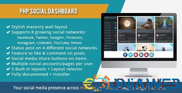 PHP Social Dashboard