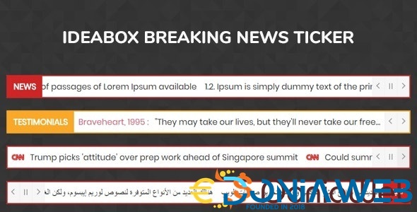 Ideabox Breaking News Ticker - jQuery Plugin