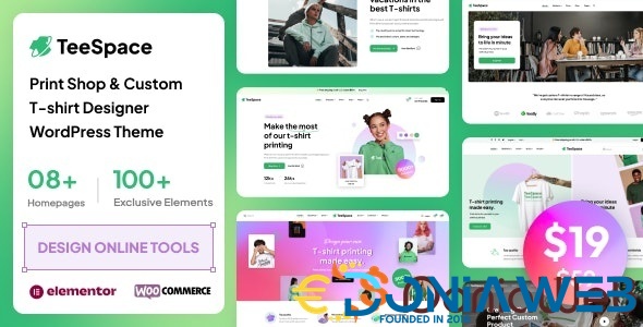 TeeSpace - Print Custom T-shirt Designer WordPress theme