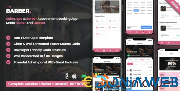 Salon Booking Management System With Mobile App using Flutter