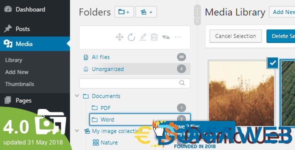 WordPress Real Media Library - Media Categories / Folder File Managers