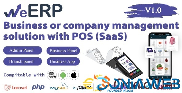 WeERP (SAAS) - Business or company management solution with POS including web panel