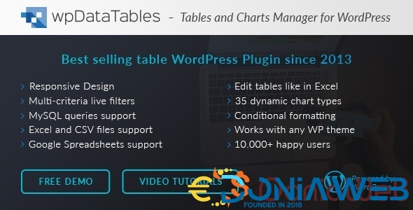 wpDataTables - Tables and Charts Manager for WordPress