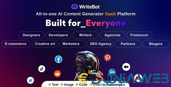 WriteBot - AI Content Generator SaaS Platform