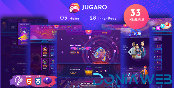 Jugaro - eSports and Gaming HTML Templates