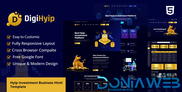 DigiHyip - Hyip Investment Business HTML Template