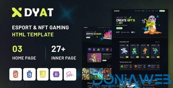 DYAT - eSports and Gaming NFT HTML Template