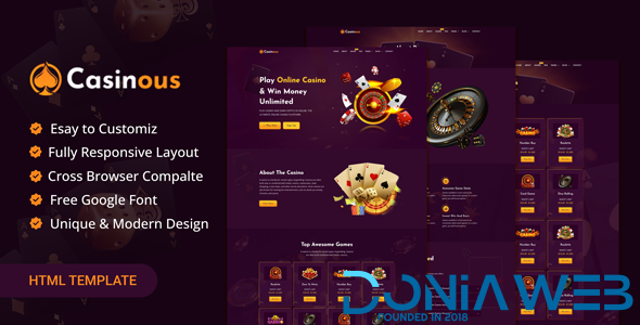 Casinous - Online Casino HTML Template