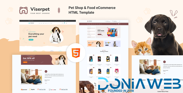 Viserpet - Pet Shop & Food eCommerce HTML Template