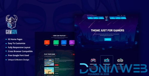 More information about "Gamgun - Online Gaming HTML Template"