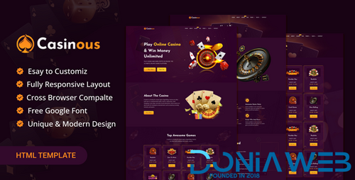 More information about "Casinous - Online Casino HTML Template"