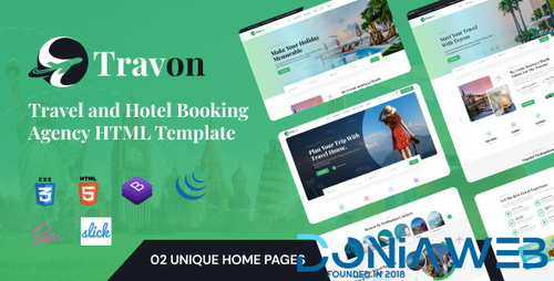 More information about "Travon - Tour and Hotel Booking HTML Template"