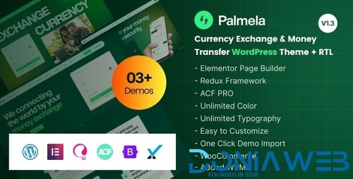 More information about "Palmela - Online Banking & Money Transfer WordPress Theme"