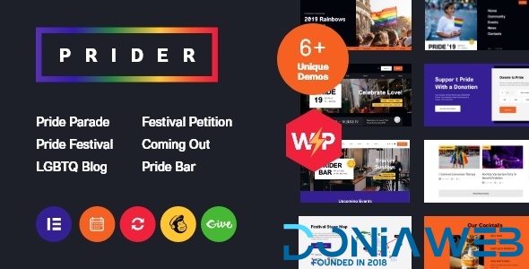 Prider | LGBT & Gay Rights Festival WordPress Theme + Bar