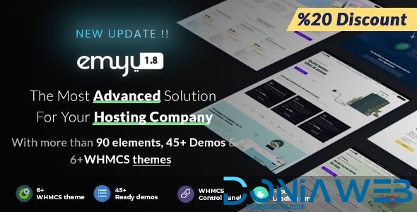 EMYUI - Multipurpose Web Hosting with WHMCS Template