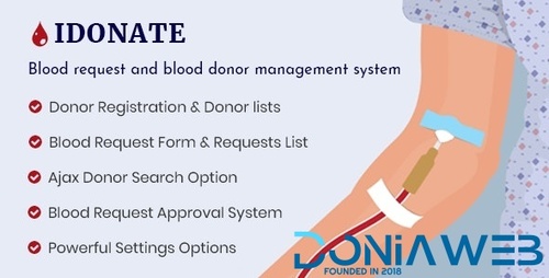 More information about "IDonatePro - Blood Donation, Request And Donor Management WordPress Plugin"