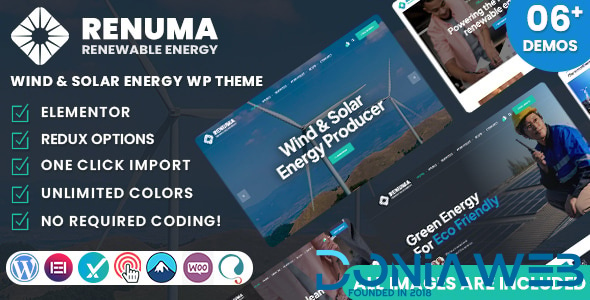 Renuma - Wind & Solar Energy WordPress Theme