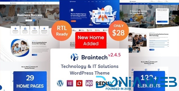 Braintech - Technology & IT Solutions WordPress Theme