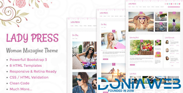 LadyPress - Woman Magazine Blog HTML Template