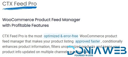 More information about "CTX Feed Pro - WooCommerce Product Feed Manager"