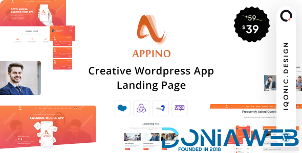 Appino - Creative WordPress App Landing Page