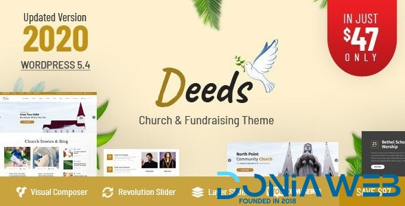 Deeds - Best Responsive Nonprofit Church WordPress Theme