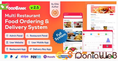 More information about "FoodBank Multi Restaurant - Food Delivery App | Restaurant App with Admin & Restaurant Panel"