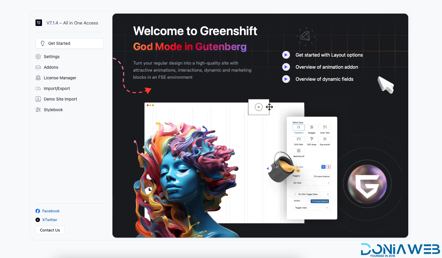 Greenshift Page Builder + Addons