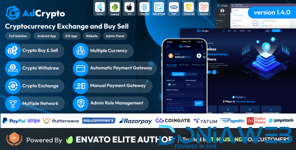 AdCrypto - Cryptocurrency Exchange and Buy Sell Full Solution