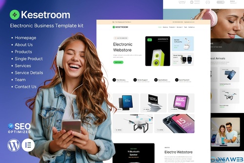 More information about "Kesetroom - Electronic Business Elementor Template Kit"