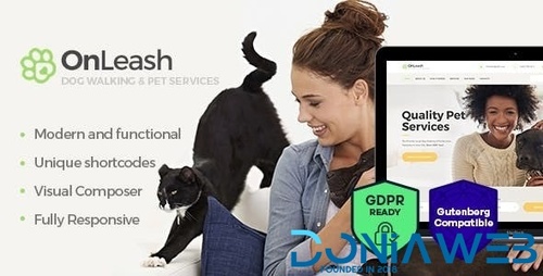 More information about "OnLeash | Dog Walking & Pet Services Veterinary WordPress Theme"